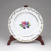 1D806 Zsolnay porcelán virágos tányérka 8 cm