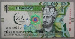 Türkmenisztán 1 Manat 2017 UNC