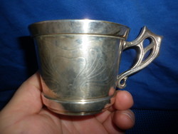 Antik szecessziós fém bögre pohár