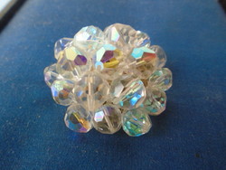 Aurora borealis crystal full art deco 1960s-70s. 105 Ct very serious piece of brooch