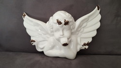 Nagyméretű,Shabby Chic stílusú porcelán angyal