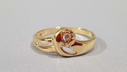 14 K arany női gyűrű 2,39 g
