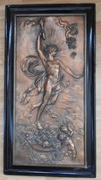 Karl Sterrer 1885-1972 - Prométheusz (titán) bronzírozott dombormű falikép
