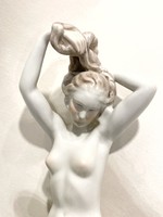HERENDI PORCELÁN AKT, LEPELLEL