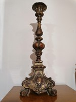 19th century huge carved wooden candlestick