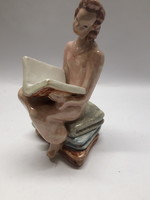 Rahmer mary reading woman ceramic figurine