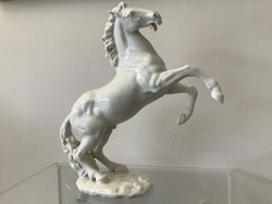 Nagyméretű exclusive porcelán ló, Gunther Granget szobrásztól lakberendezőknek, ferrari kedvelőknek