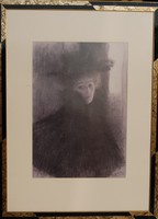 G. Klimt - lady in a hat, modern reproduction