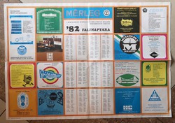 Retro wall calendar 1982