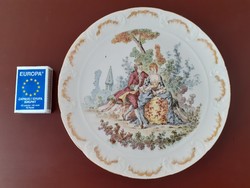 Sarreguemines jelenetes tányér 19,5 cm