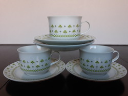 Alföldi porcelán lóherés / petrezselymes teás csészék alátéttel pótlásra