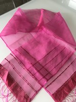 Silk stole in pink, 190 x 60 cm