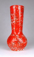 1G597 retro craftsman in red ceramic vase 22.5 Cm