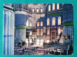 Kék Mecset belseje ,Isztambul ,Törökország ,postatiszta képeslap