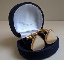 Cufflinks decorated with old mother of pearl