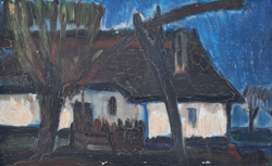 Zoltán Csizmadia: homestead (picture tree oil-fiber, with frame, 50x31 cm, signed)