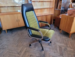 Retro régi krómozott fémvázas mid century forgó fotel forgófotel karosszék szék