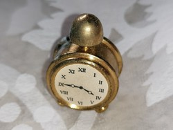 Arany színű óra babaházba, babaház dekoráció 3 cm!