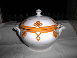Antique elbogen porcelain lid coma bowl