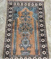 Kashmiri 100% silk carpet 100x62