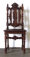 1G655 Antik faragott trón szék támlás szék