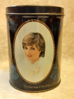 Lady Diana és Charles herceg 1981 esküvői emlék teás doboz