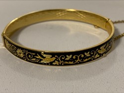 Vintage niello fire gold plated bracelet, bangle, bracelet