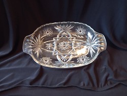 Glass split serving bowl