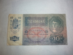 Papírpénz 10 korona 1915
