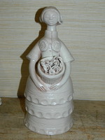 Marked pottery woman.