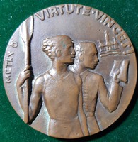 Ödön Metky: the Cistercian order iii. Béla grammar school, medal, plaque, 1939, trouble