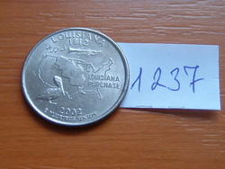 USA 25 CENT 1/4 DOLLÁR 2002 P (Louisiana), Réz-nikkellel futtatott réz, G. Washington #1237