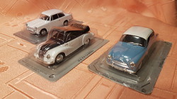 3 darab gyűjtők számára tervezett modell autó, méretarány 1:43,  együtt, bontatlan csomagolásban!