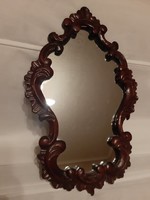 Neo-baroque style carved wooden frame mirror. 61 X 40 cm.