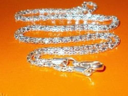 Lace openwork marked 925s filled silver necklace 42 cm