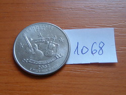 USA 25 CENT 1/4 DOLLÁR 2002 D (Tennessee), Réz-nikkellel futtatott réz, G. Washington #1068