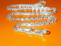 Lace openwork marked 925s filled silver necklace 60 cm