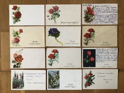 Old mini postcards, greeting cards - price / pc