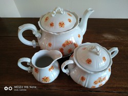 Zsolnay baroque teapot, sugar cane, kionto