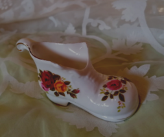 Cottage rose, angol fehér porcelán cipőcske gyűrűtartó  14.