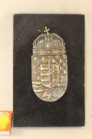 Metal bronze or bronze Hungarian coat of arms on velvet 226