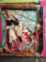 Barbie, super Christmas set with 3 vintage sisters