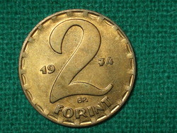 2 Forint 1974! It was not in circulation! It's bright!