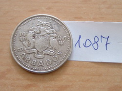 Barbados 25 cents 1996 windmill copper-nickel # 1087