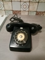 Fekete tárcsás telefon retro BKV felirattal