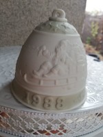 Lladro porcelain Christmas bell bell 1988