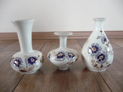 Zsolnay Búzavirág mintás vázák