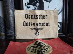 NSDAP náci, horogkeresztes DEUTSCHER VOLKSSTURM  karszalag