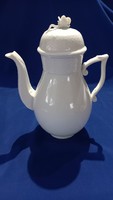 White Herend teapot with rose handle