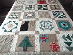 Karácsonyi patchwork takaró
